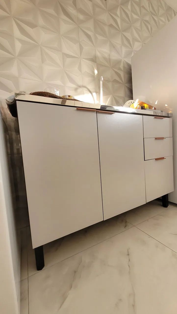  Balcão  cozinha  com Tampo inox