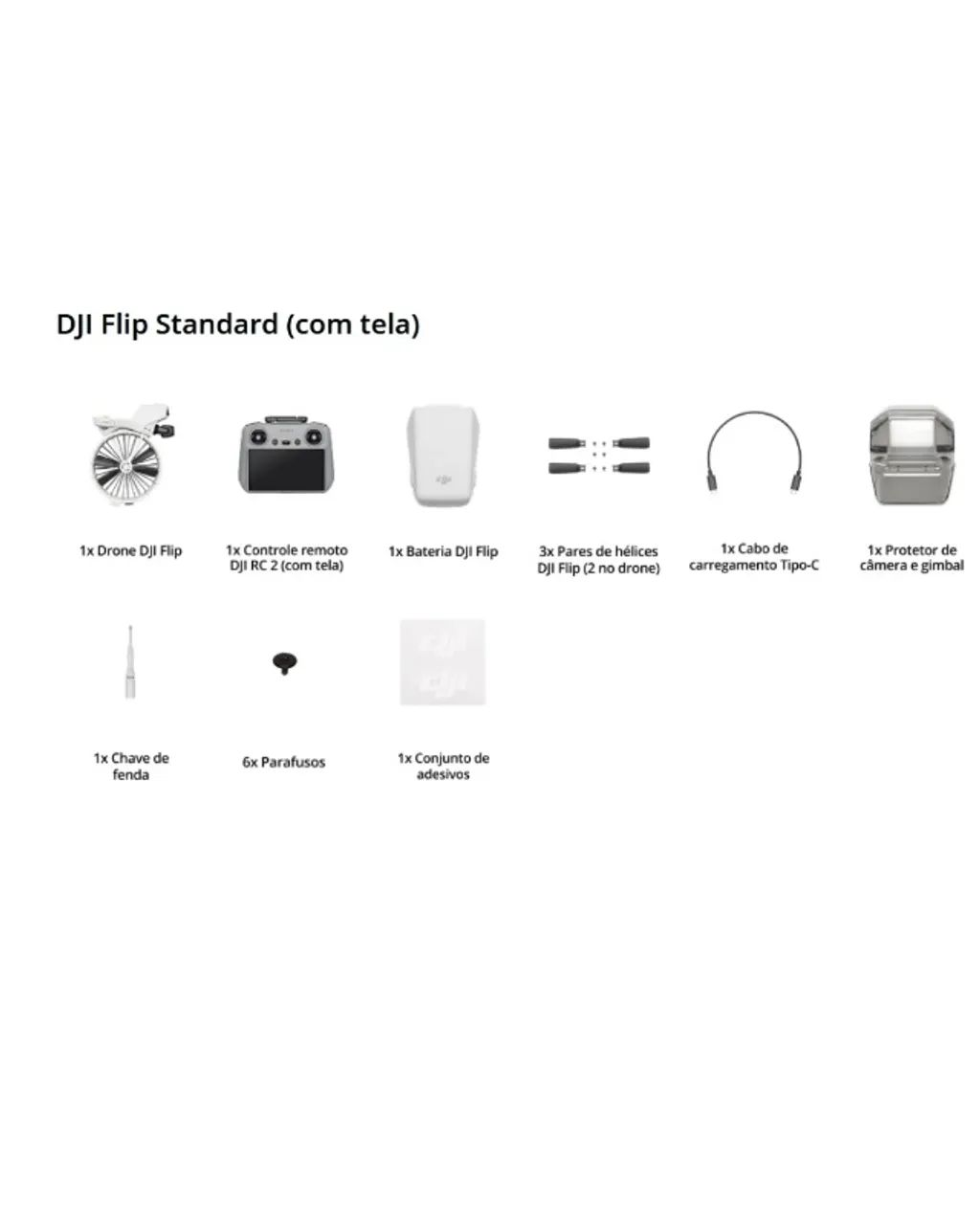 Drone DJI Flip Standard (Com tela) BR - DJI060 - Foto 2