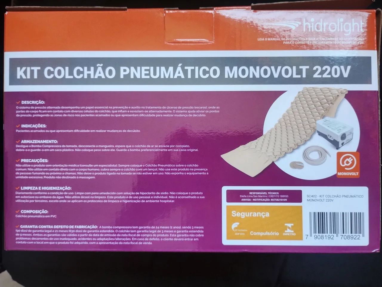Kit Colchão Pneumático HidroLight (Possui Nota Fiscal) - Foto 2