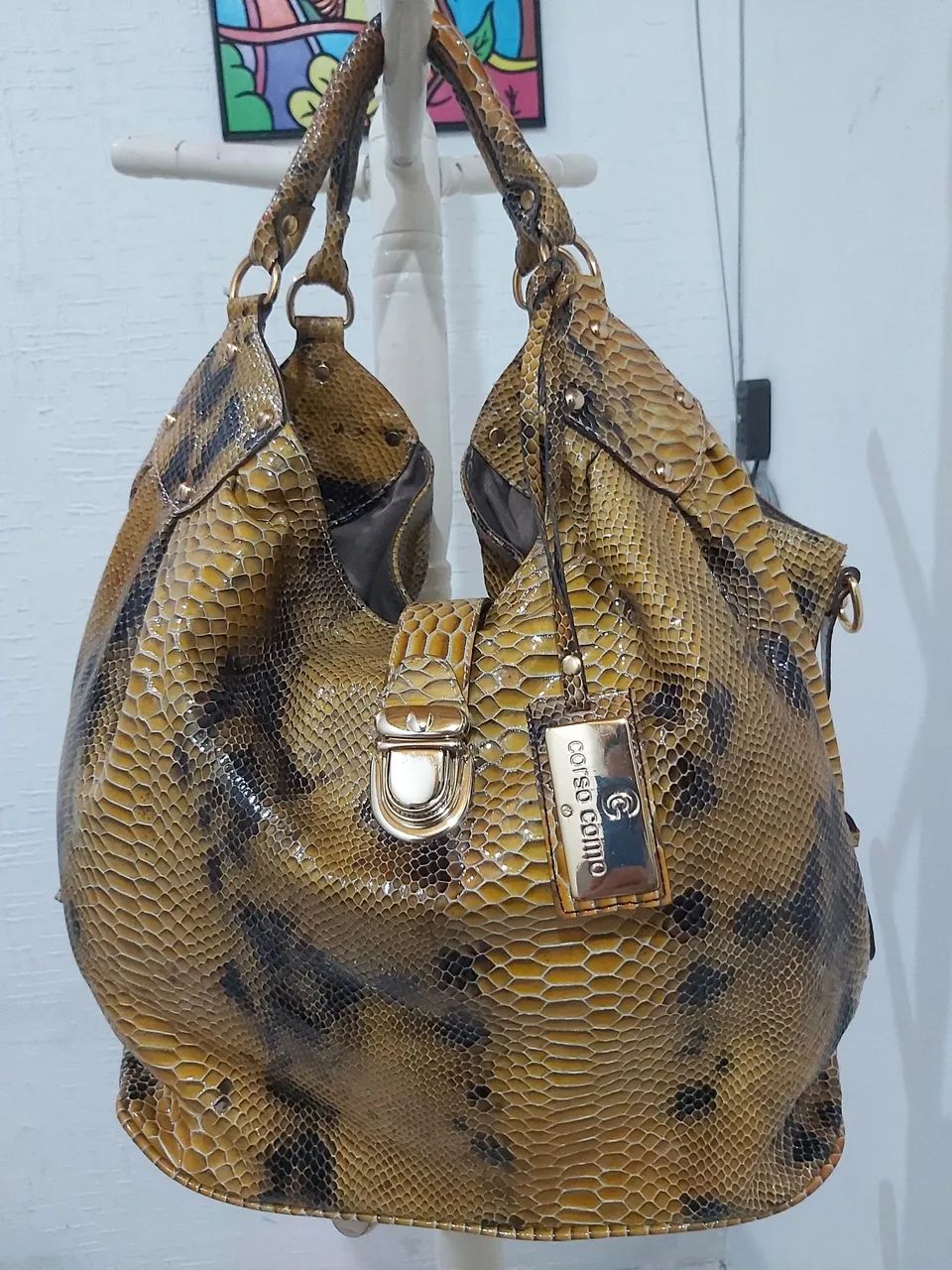 BOLSA GRANDE PHYTON COURO EXÓTICO CORSO COMO 