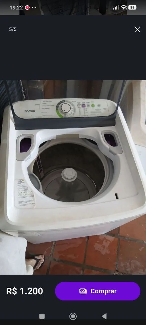 Máquina consul 16 kg semi-nova entrego aceito o cartão testo na hora - Foto 3