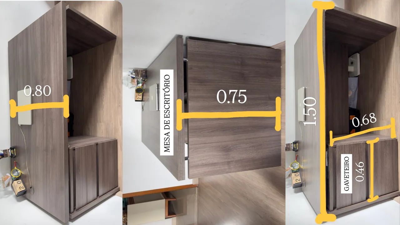     Mesa Executiva com Ideal para Home Office - Foto 4