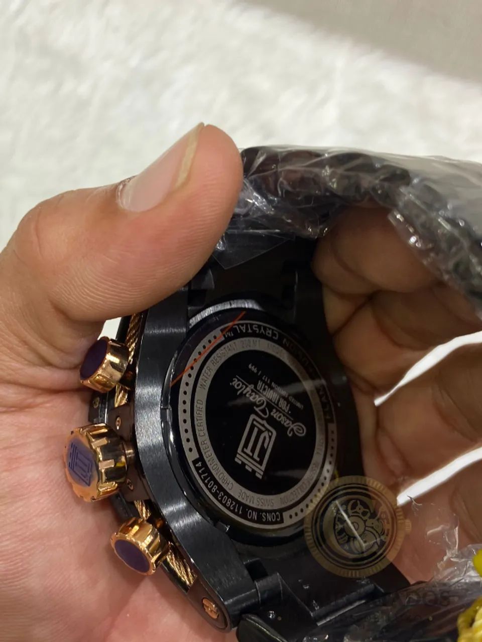 Relógio Invicta Reserve Bolt Zeus Skeleton Preto Rose Caixa Original - Foto 4