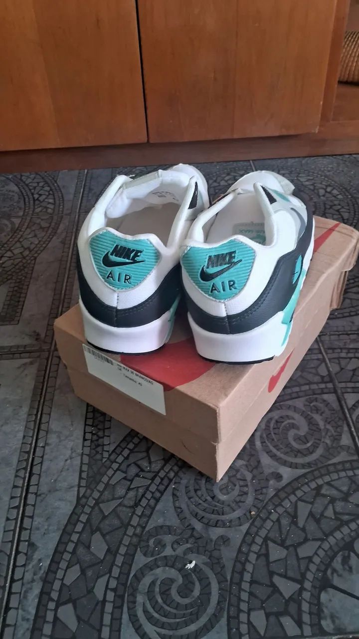 Tênis AIR MAX 90 Branco/Água (promoção por tempo limitado!) - Foto 3