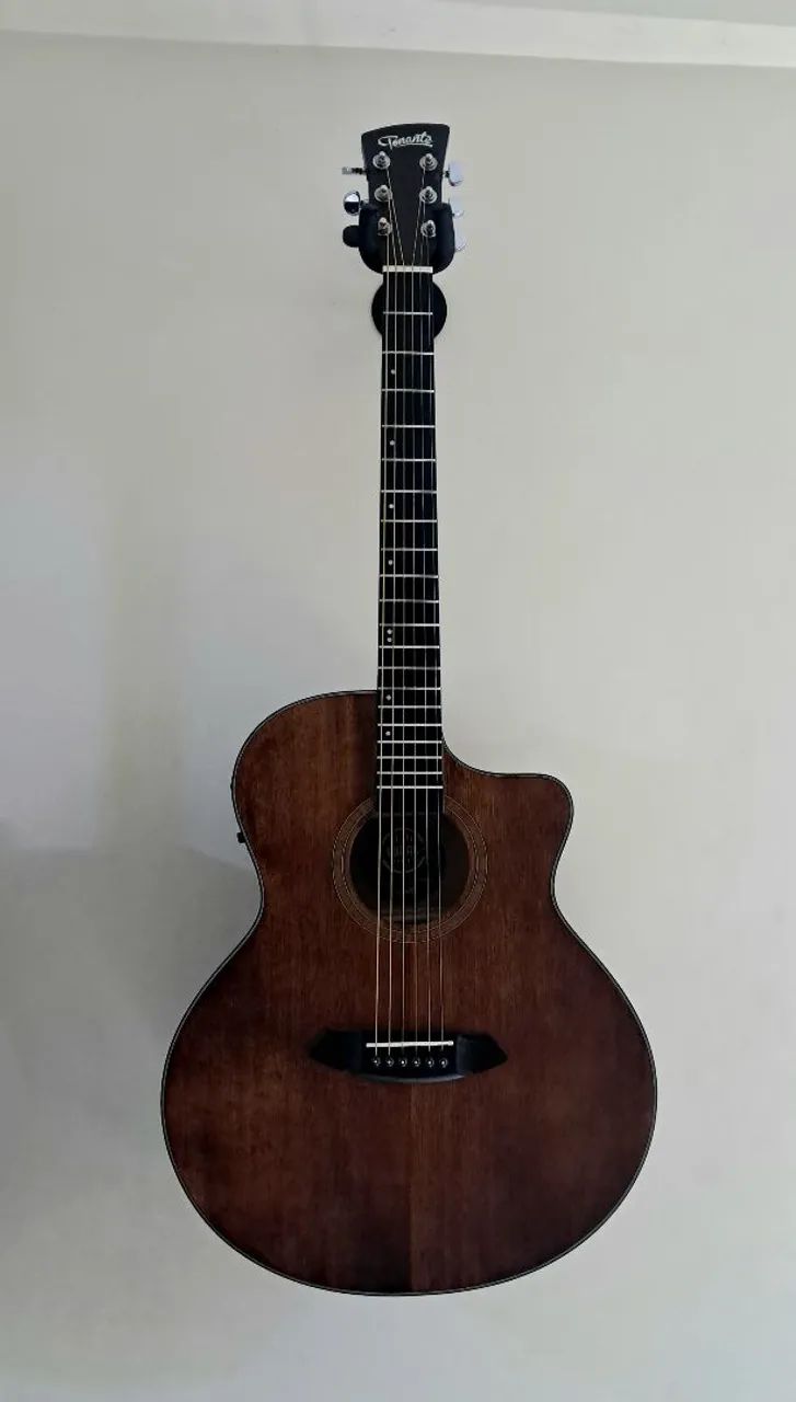 Violão Tampo Maciço Elétrico Aço