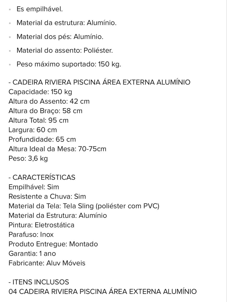 Cadeiras para área externa  - Foto 5