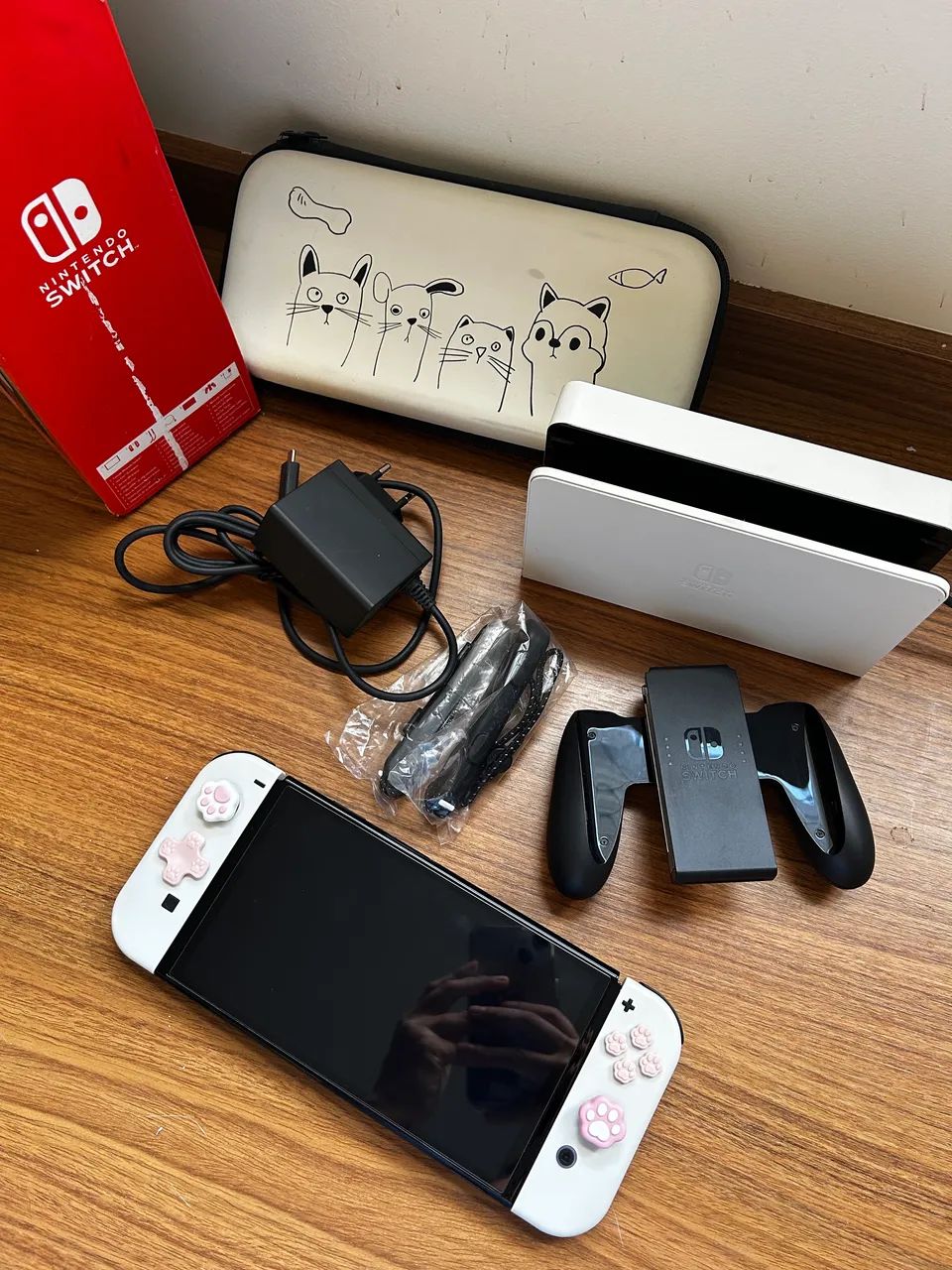Console Nintendo Switch OLED Branco com capa - Foto 2