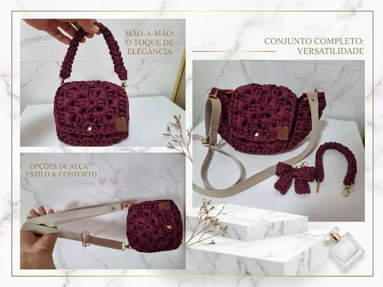 Bolsas de crochê  - Foto 4