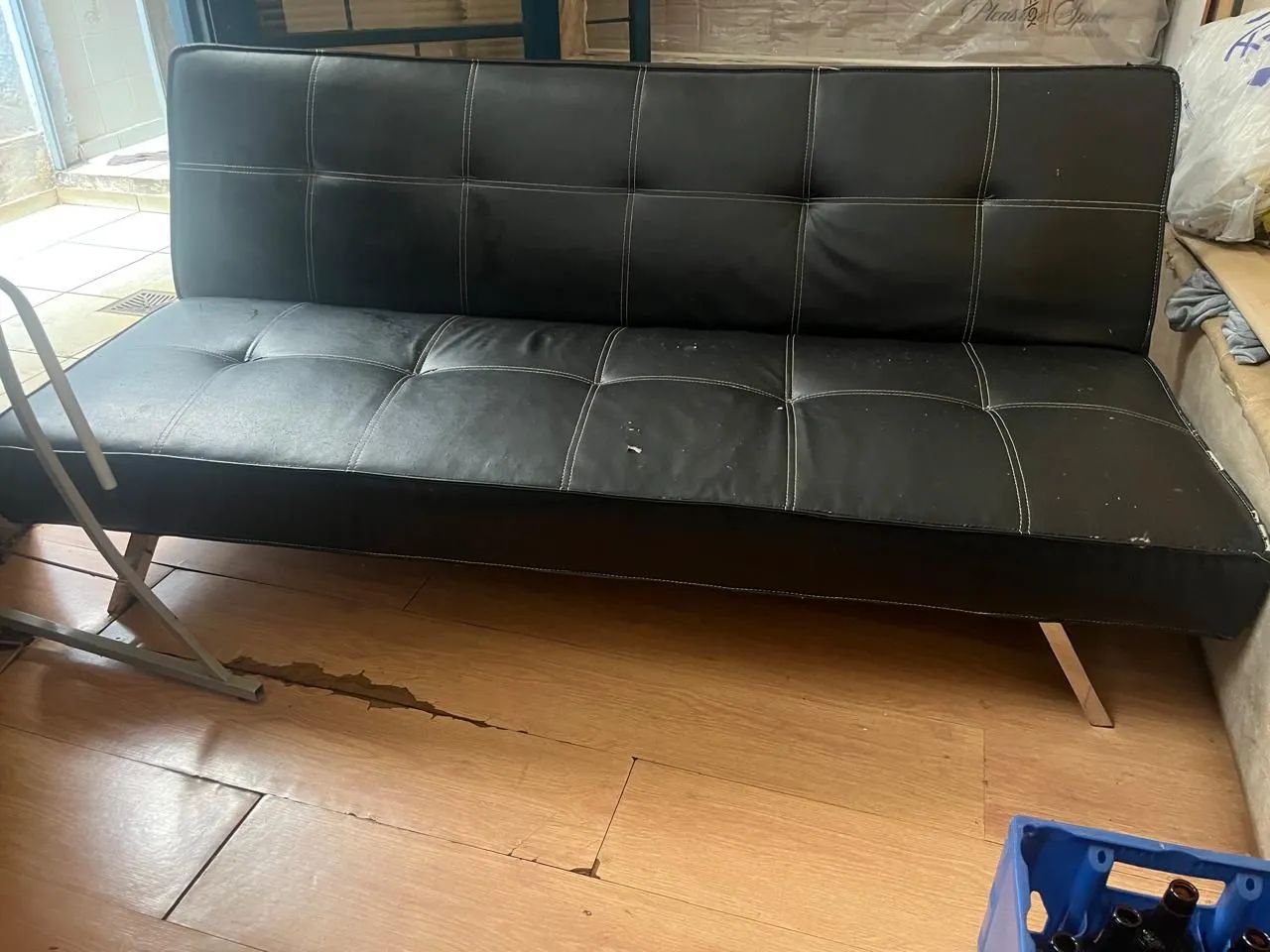Sofá cama preto 