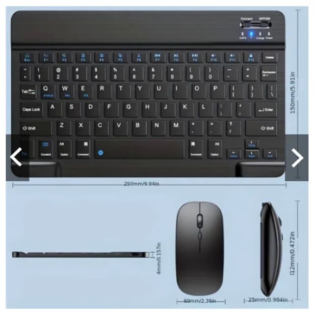 KIT Teclado + Mouse Via Bluetooth Compacto e Design Moderno - Foto 2