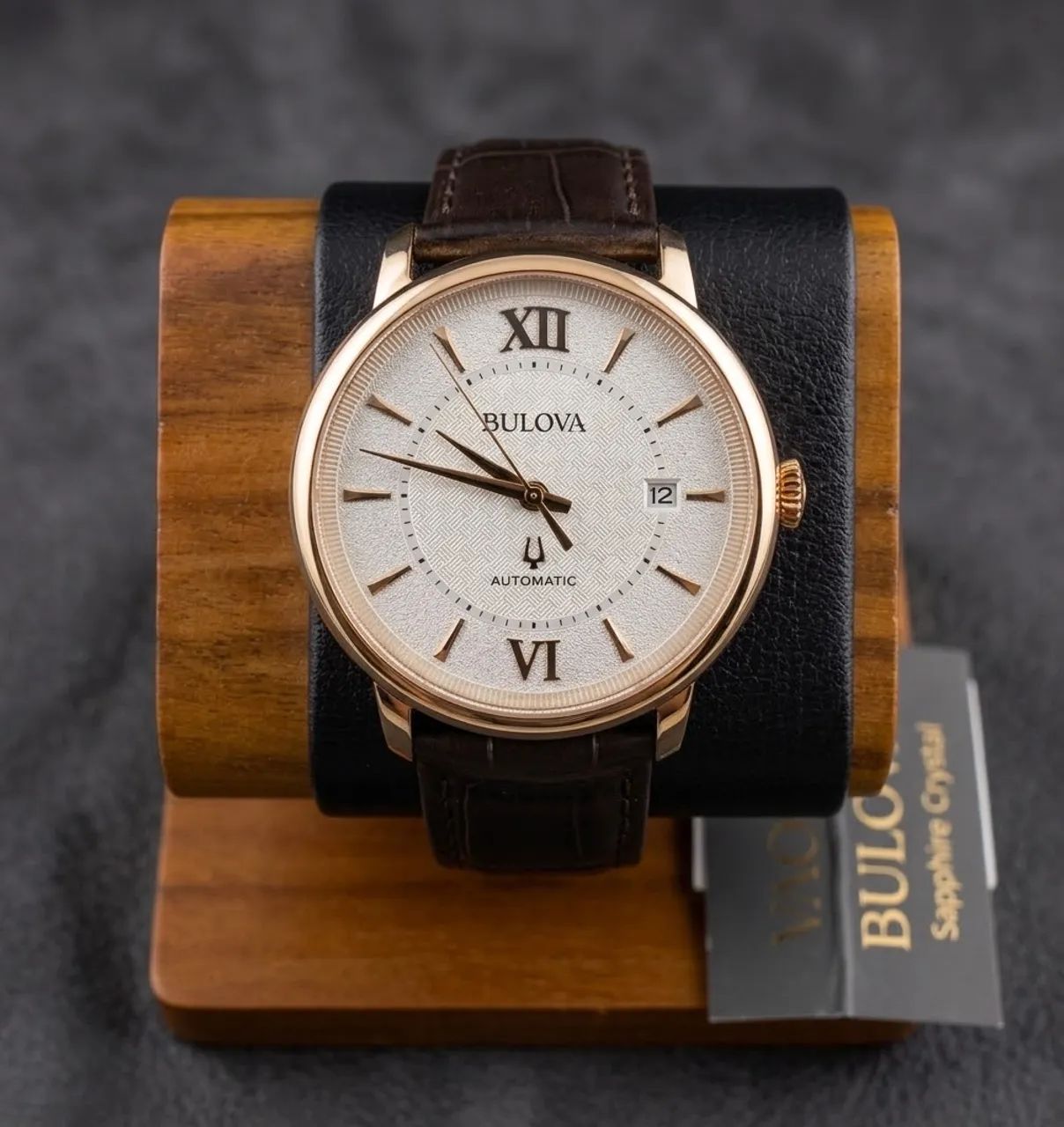 Relógio Bulova Hudson Classic Rose Automático Novo