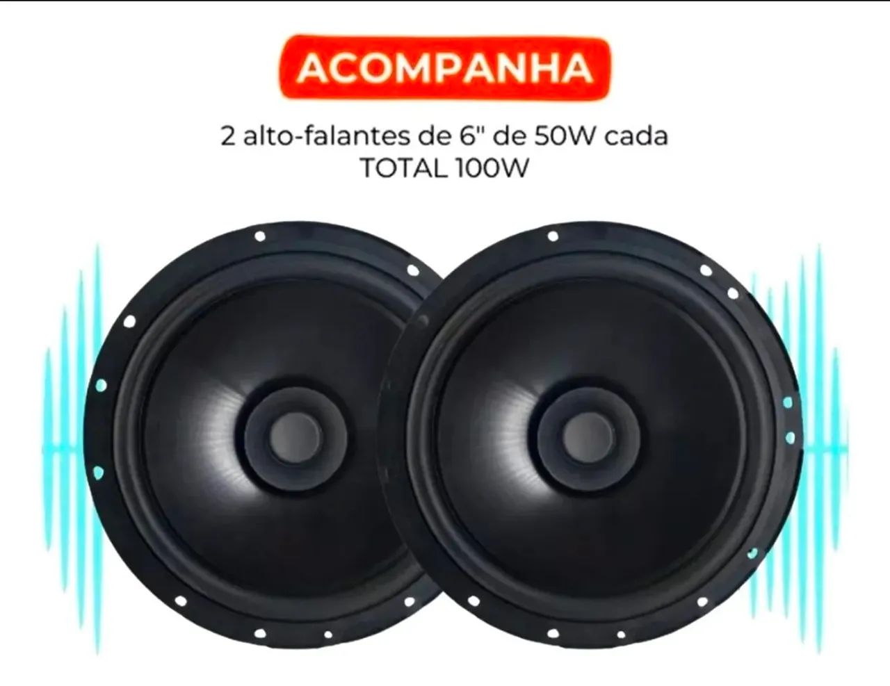Alto falante Bomber Full Range 6 Polegadas 100RMS Par. - Foto 2