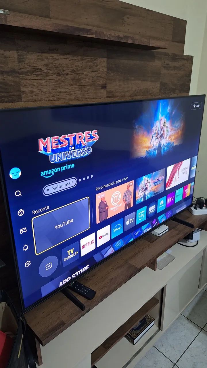 Smart TV Hisense 55 polegadas, Qled, 4k, comprada recente nova, com caixa e nota fiscal.  - Foto 4