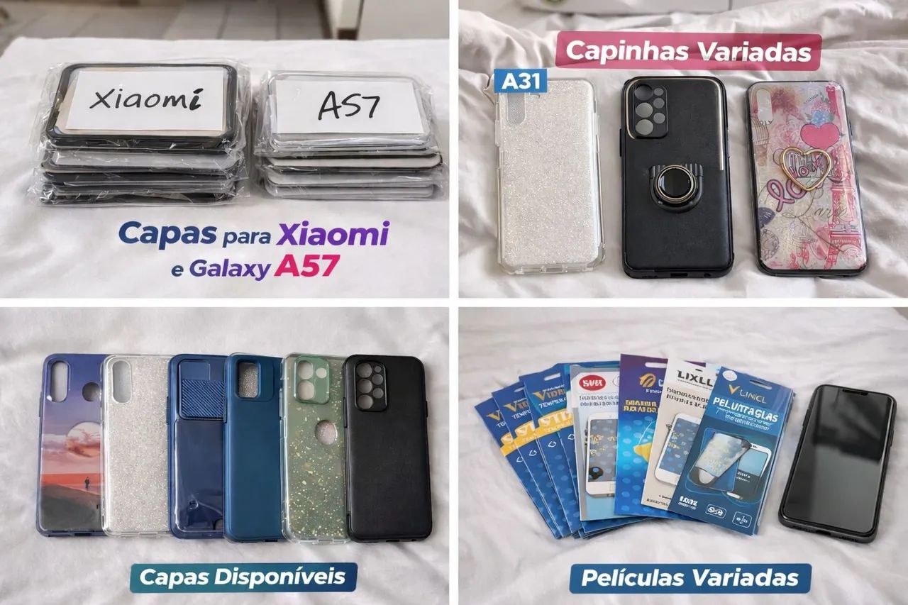 + de 200 capinhas e peliculas diversas MENOS QUE O VALOR DE CUSTO PARA REVENDA 