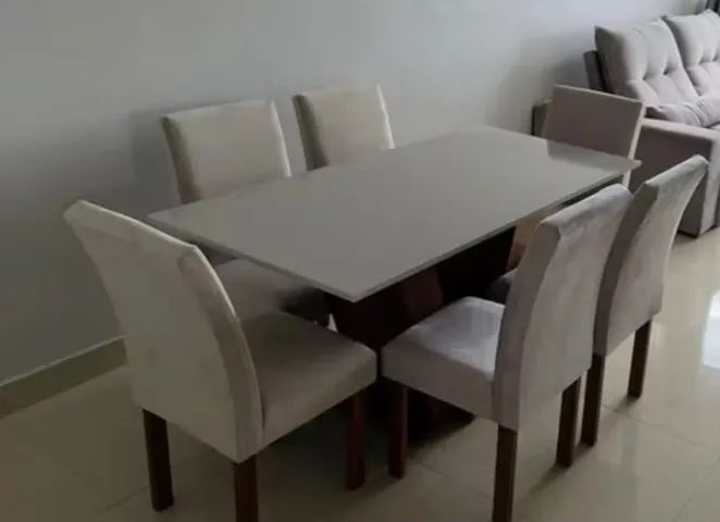 Mesa de jantar 6 cadeiras mdf nova - Foto 3