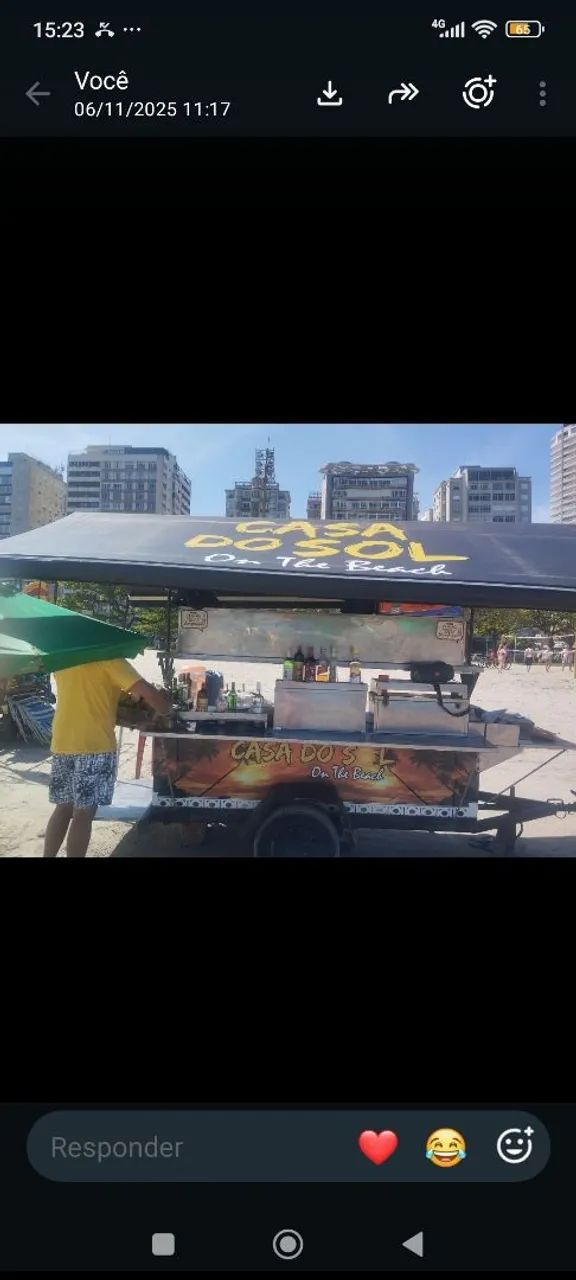 Carrinho praia Bebidas 
