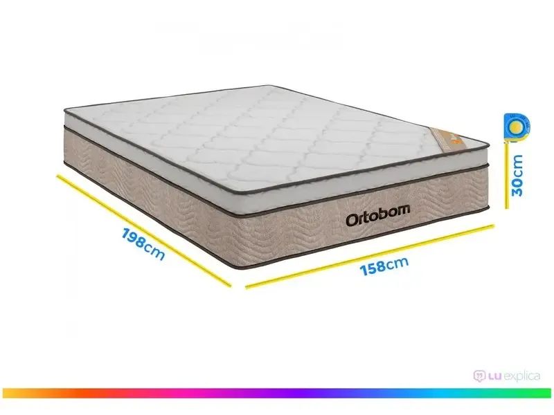 Cama Box Queen (Box + Colchão) Ortobom  - Foto 4