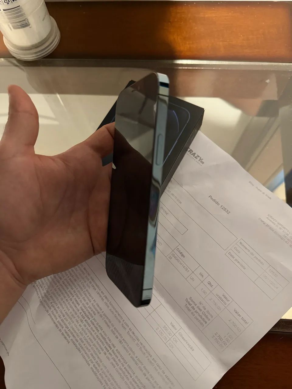 iPhone 12 Pro 512gb caixa e nota novo - Foto 5