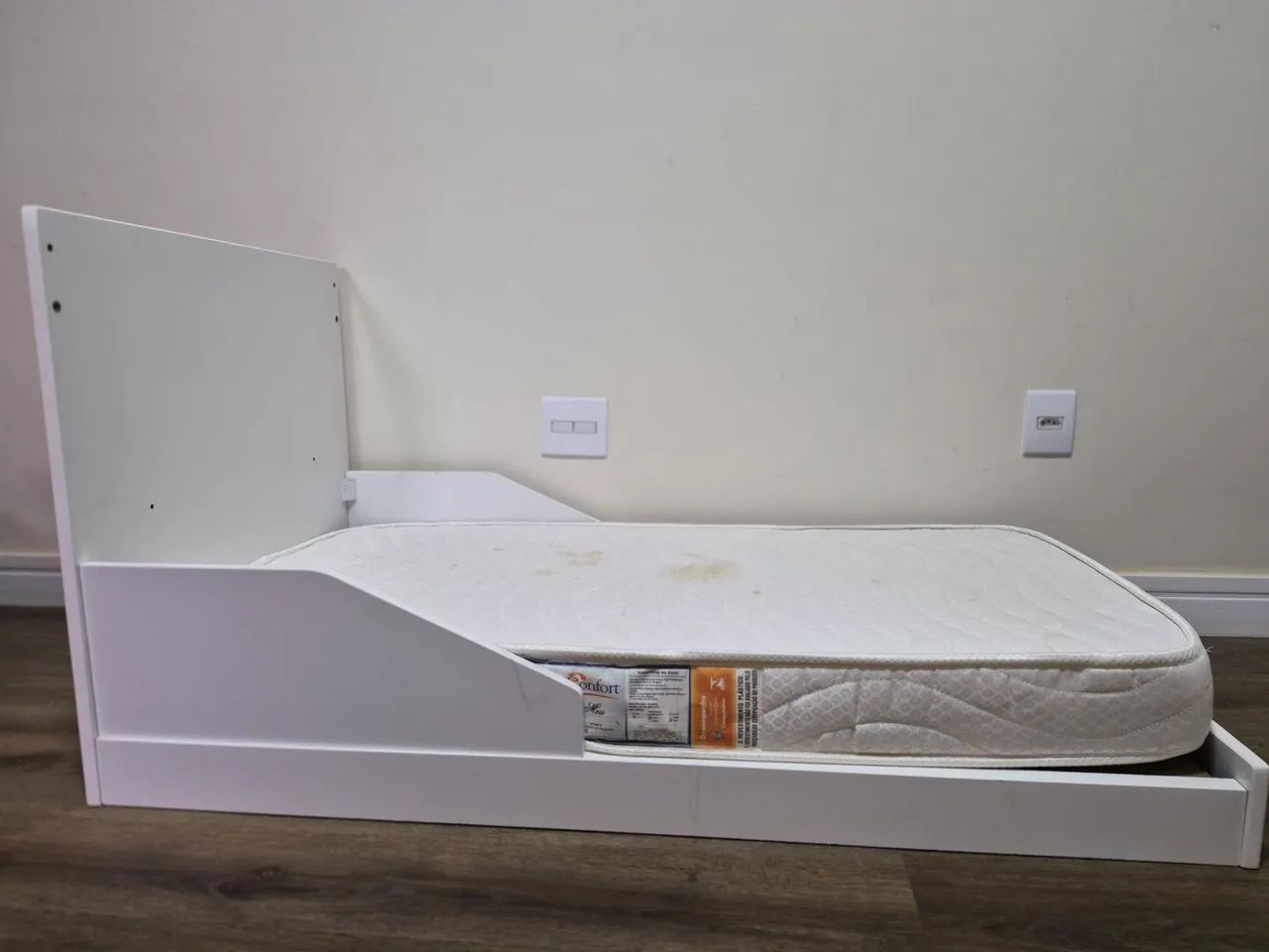 Mini cama infantil com colchão infantil  - Foto 5