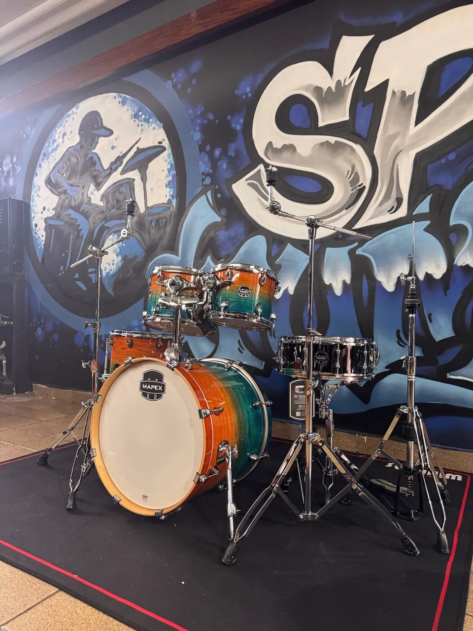 Bateria Mapex Armory Maple Birch Bumbo 20 Polegadas Shell Pack Com Caixa - Foto 3