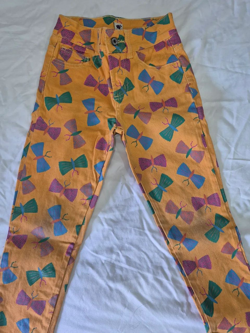 Calça jeans estampada Fábula menina 6 anos