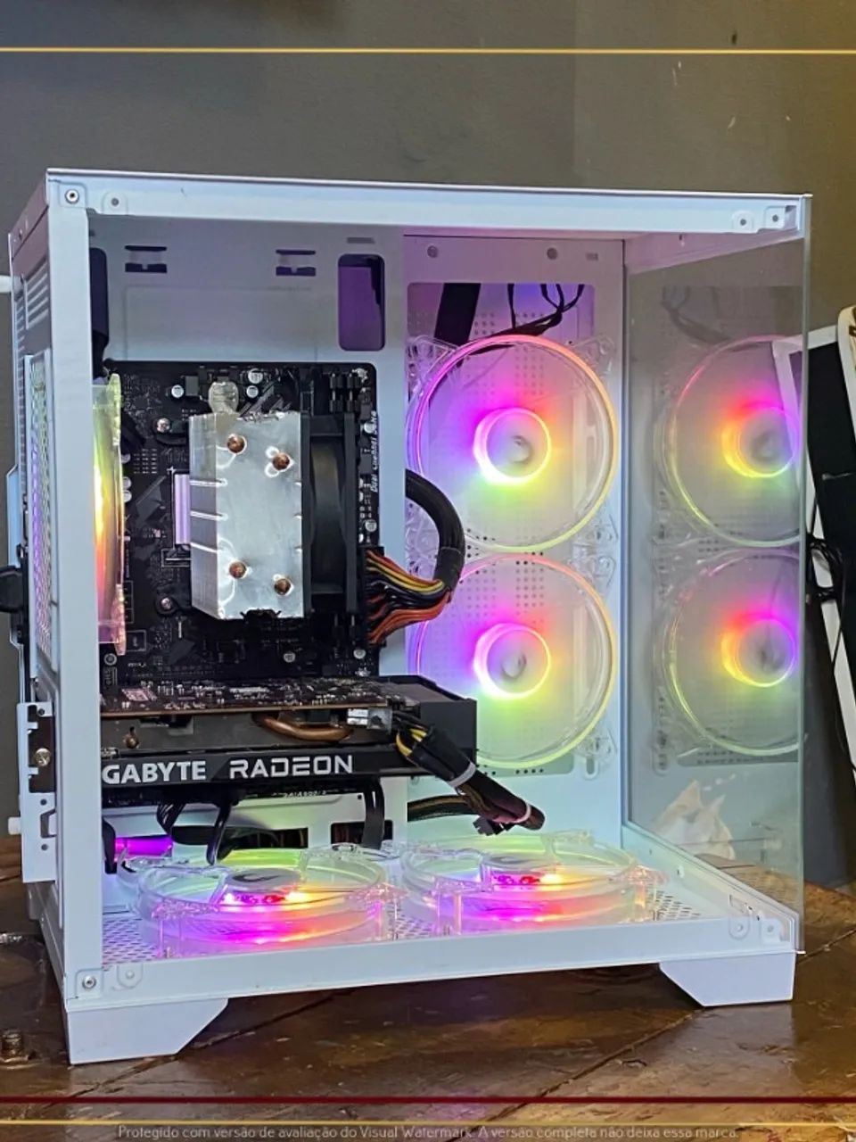 Setup Ryzen 5 2600, 16gb, 512gb SSD, RX 6500 XT, Air Cooler, Fonte 450W, Gab. Pcyes - Foto 4