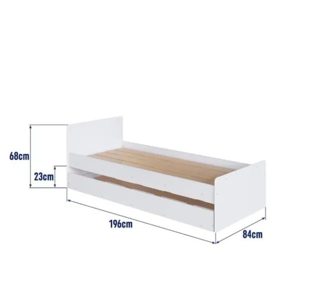 Berço Cama Multifuncional com Cama Auxiliar e Cômoda - Branco - Foto 2