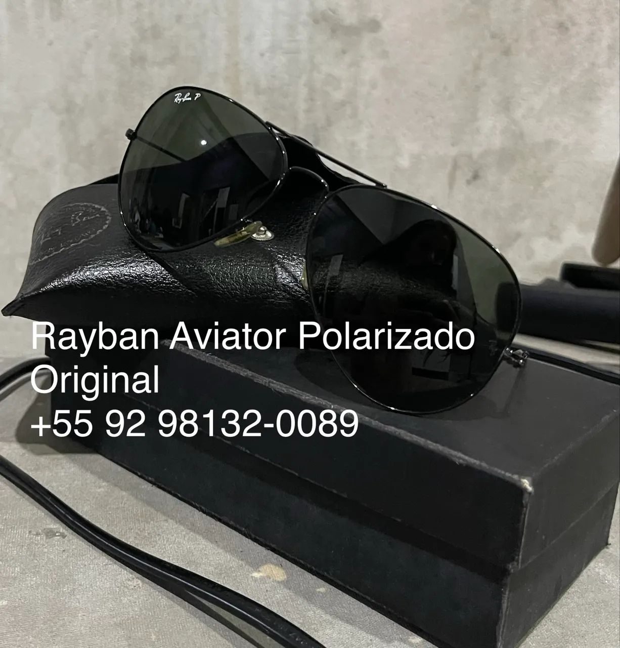 ÓCULOS RAY-BAN PRETO POLARIZADO ORIGINAL - Foto 2