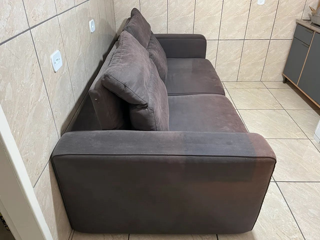Sofá Retrátil e Reclinável Tok&Stok na Cor Marrom - Foto 4