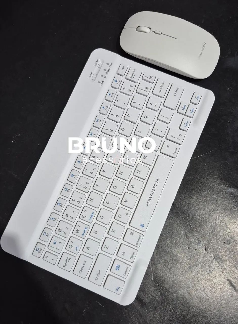 Teclado e Mouse Sem Fio Bluetooth 