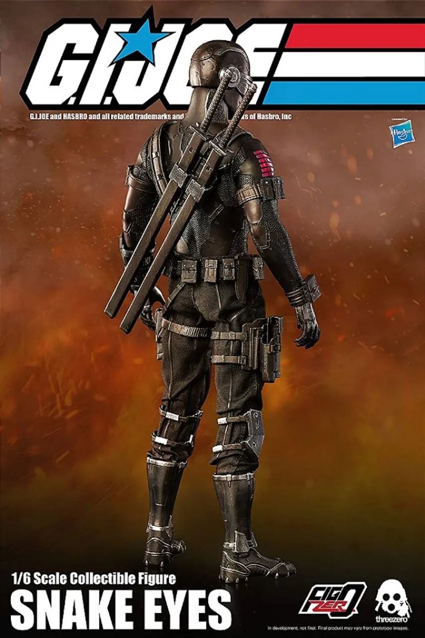 Boneco Gi Joe Snake Eyes 1/6 Threezero  - Foto 2