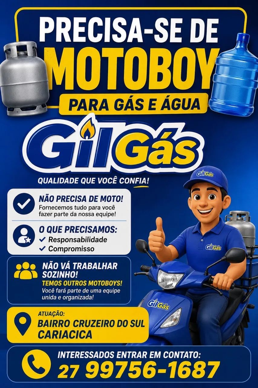 Vaga de emprego para motoboy 