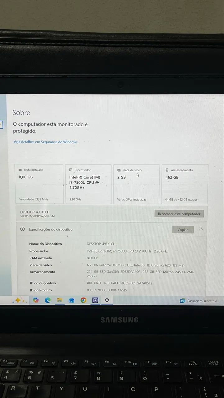 Notebook gamer i7