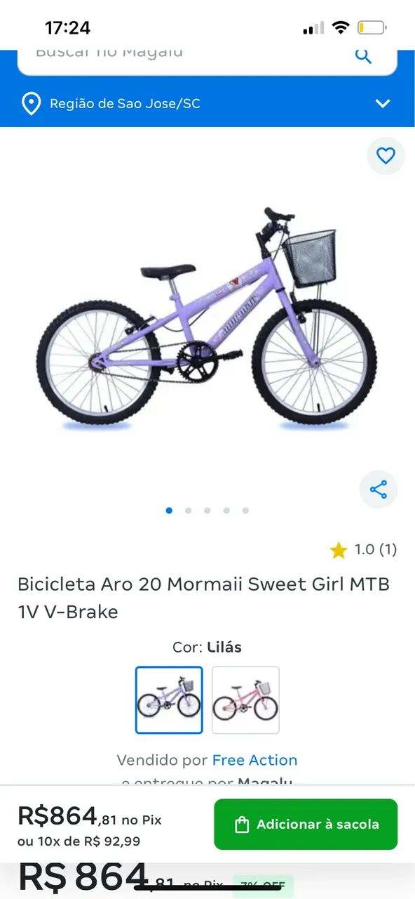 Bicicleta mormaii sweet girl aro 20  - Foto 5