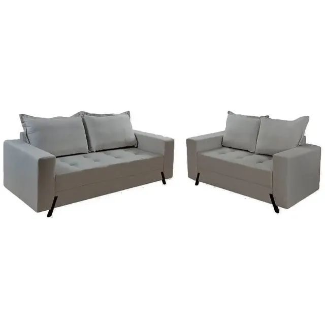 Conjunto de Sofá 8100 em Linho com 2 e 3 Lugares Boareto - Foto 3