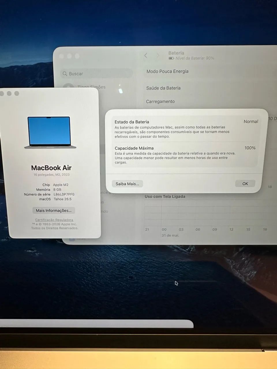 Apple Macbook Air 15,3  A2941 Cinza M2 - 8gb Ram 512gb Ssd - Foto 5