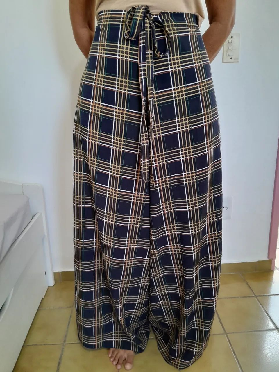 Calça pantalona envelope. M/G. - Foto 2