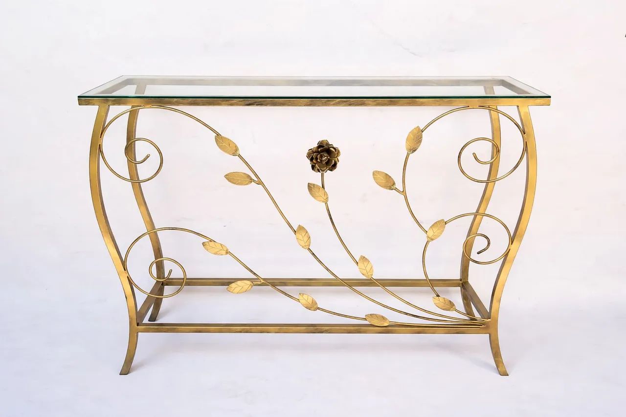 Console de Ferro com tampo de vidro - Foto 2