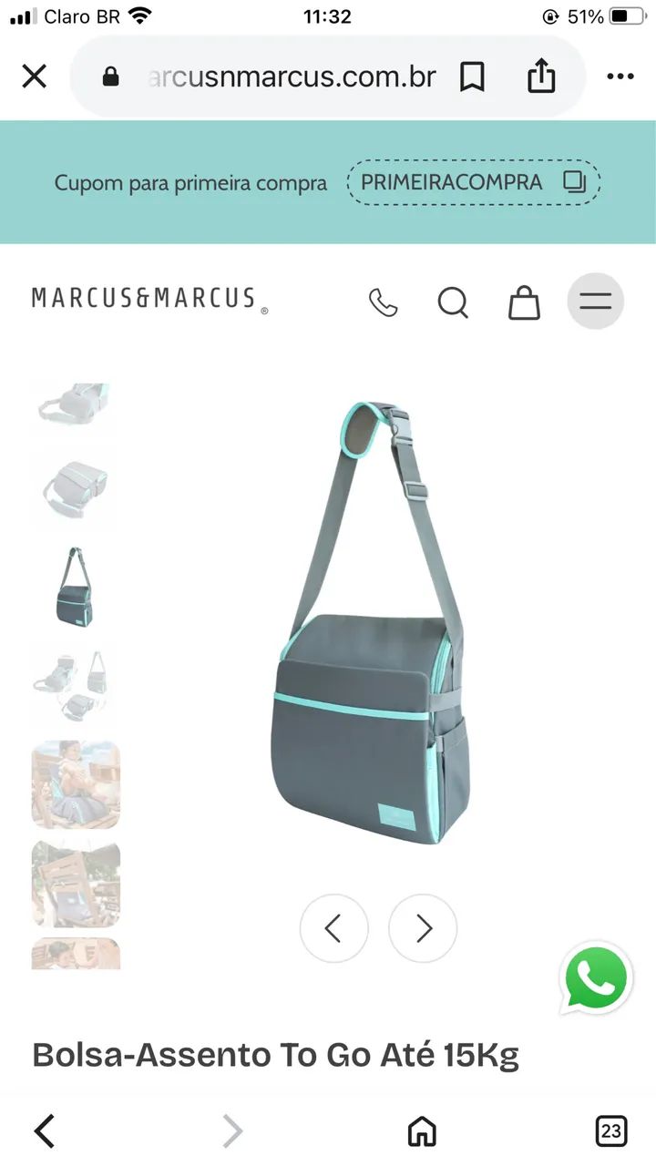 Bolsa de bebê com cadeira - Foto 3