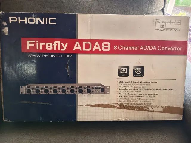 Pré Amplificador e conversor AD/DA Phonic Firefly ADA8 - Foto 2
