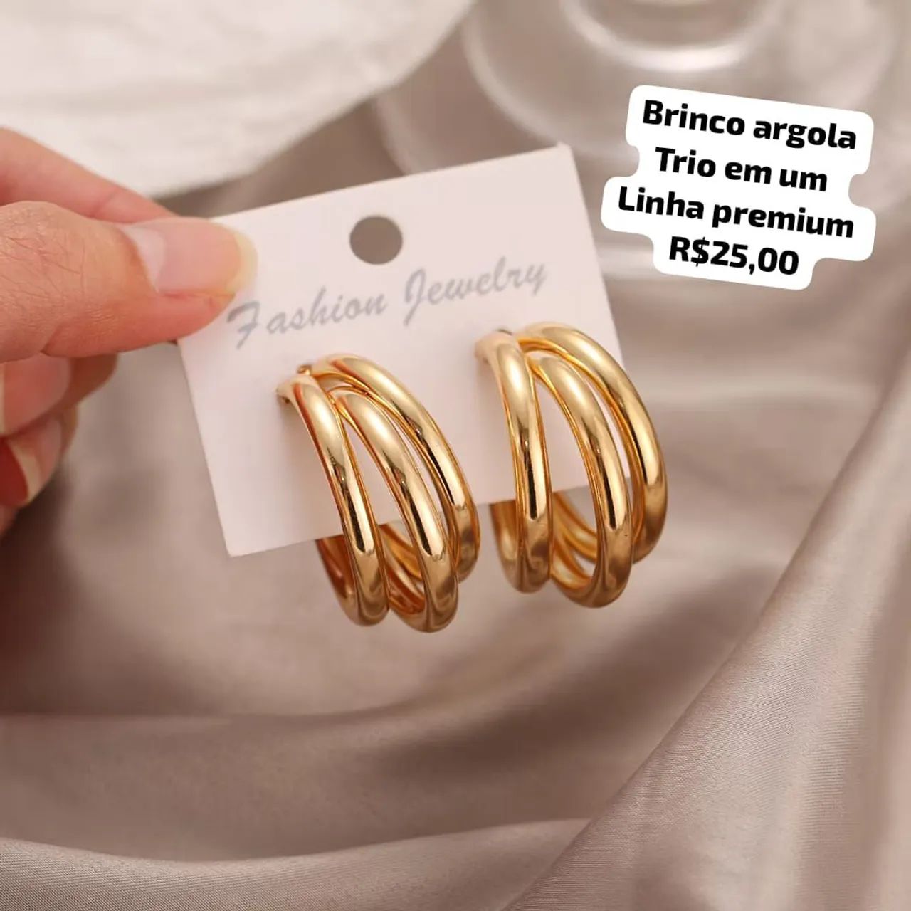 Brinco argola lindo e maravilhoso  - Foto 3