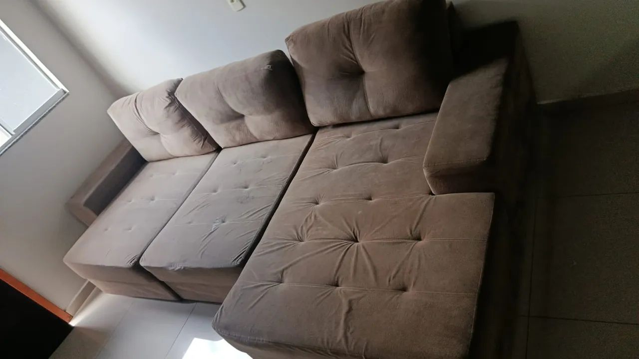 Sofá retrátil com chaise - Foto 3