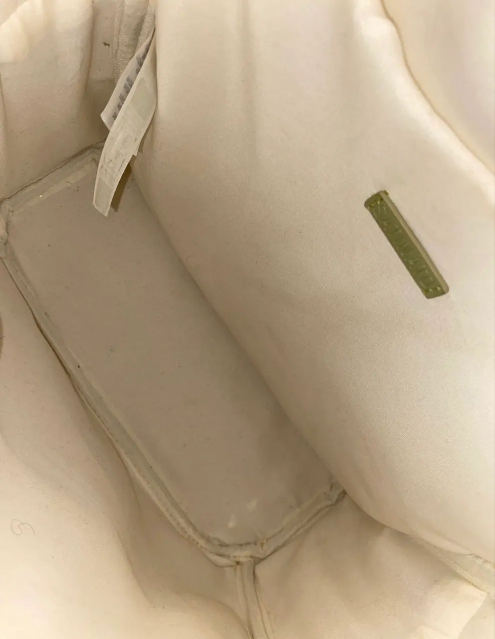 Mochila branca e verde Santinato e carteira  - Foto 3