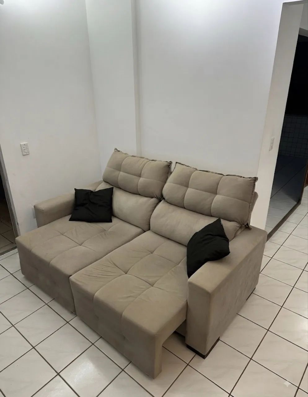 Sofá Retrátil e Reclinável Caramelo - Confortável e Moderno - Foto 3