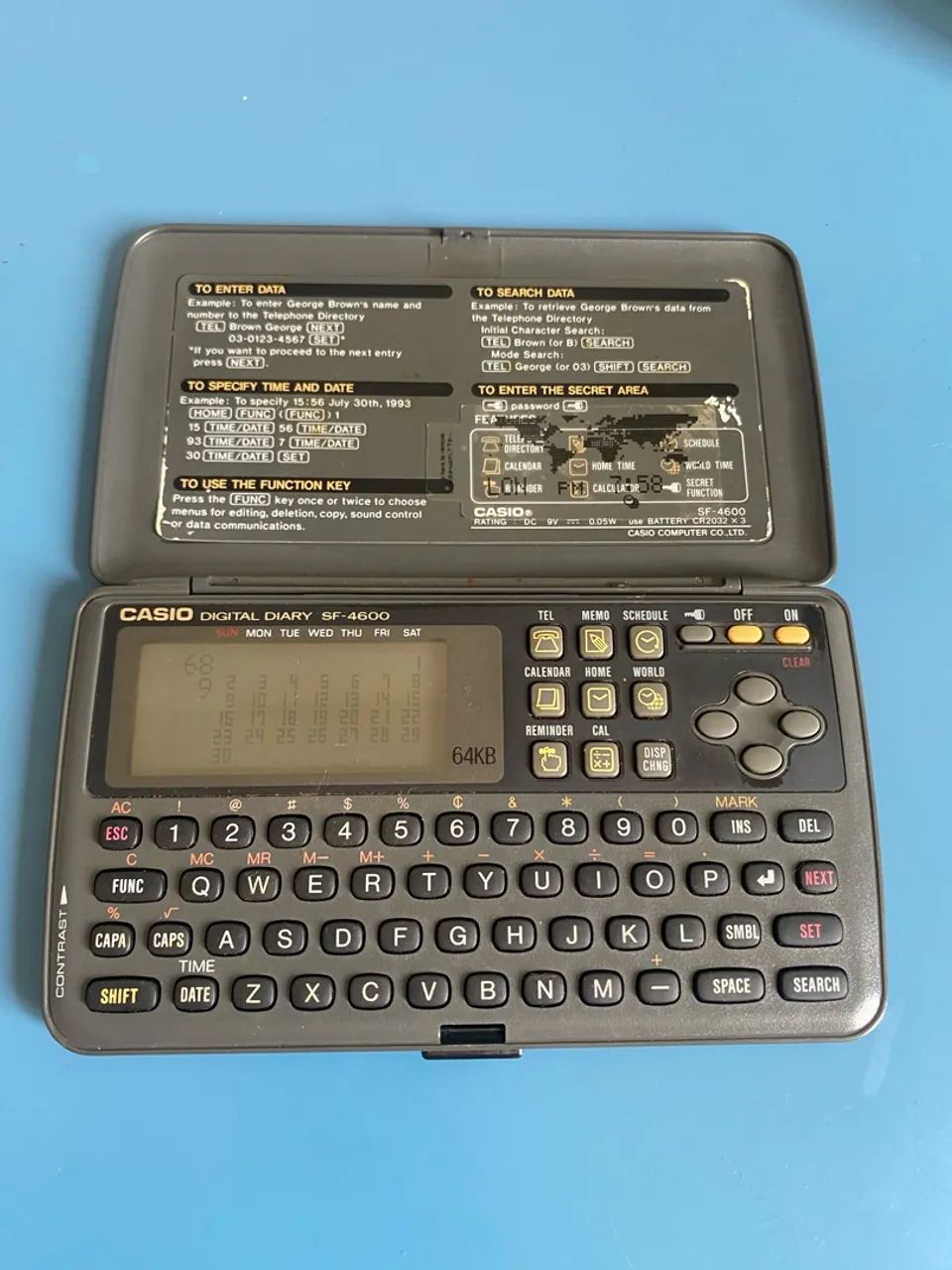 Agenda eletrônica vintage Casio Digital Diary (Modelo SF-4600) - Foto 3