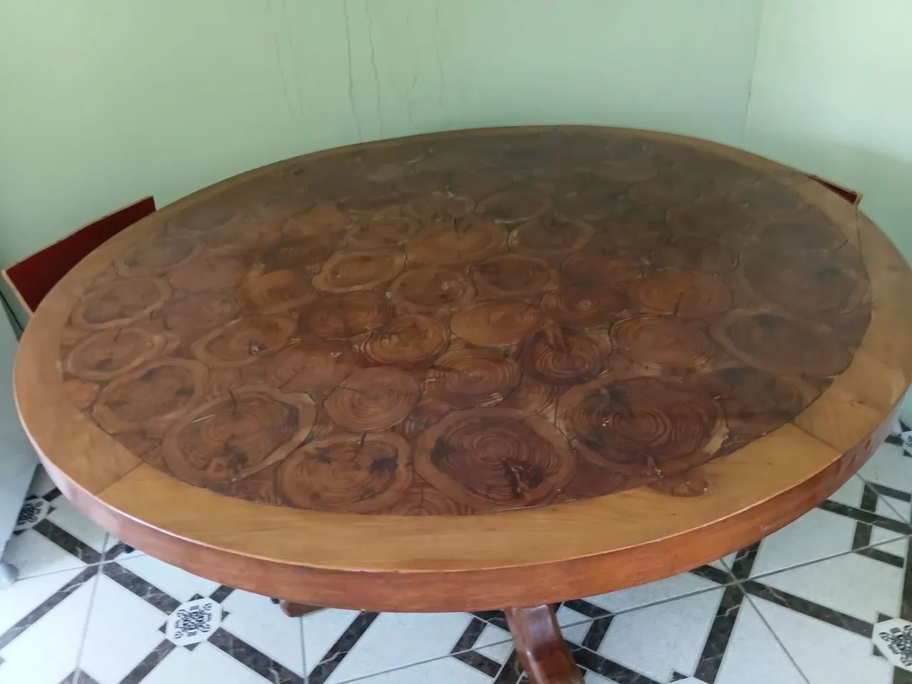 Mesa rústica , madeira , artesanal 