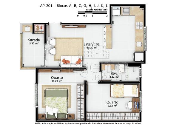 Apartamento à venda com 2 dormitórios em Vargem pequena, Florianópolis cod:76624 - Foto 11