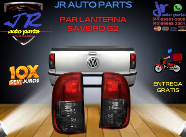 Par Lanterna Traseira Saveiro G2 98 99 00 G3 00 01 02 03 04 05 Bicolor Fumê