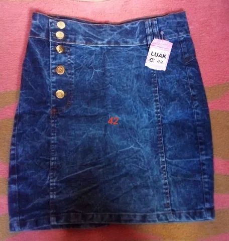 Saia jeans feminina  - Foto 3