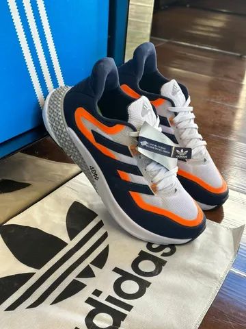 Tenis Adidas 4DFW Pulse Azul e Laranja importado 